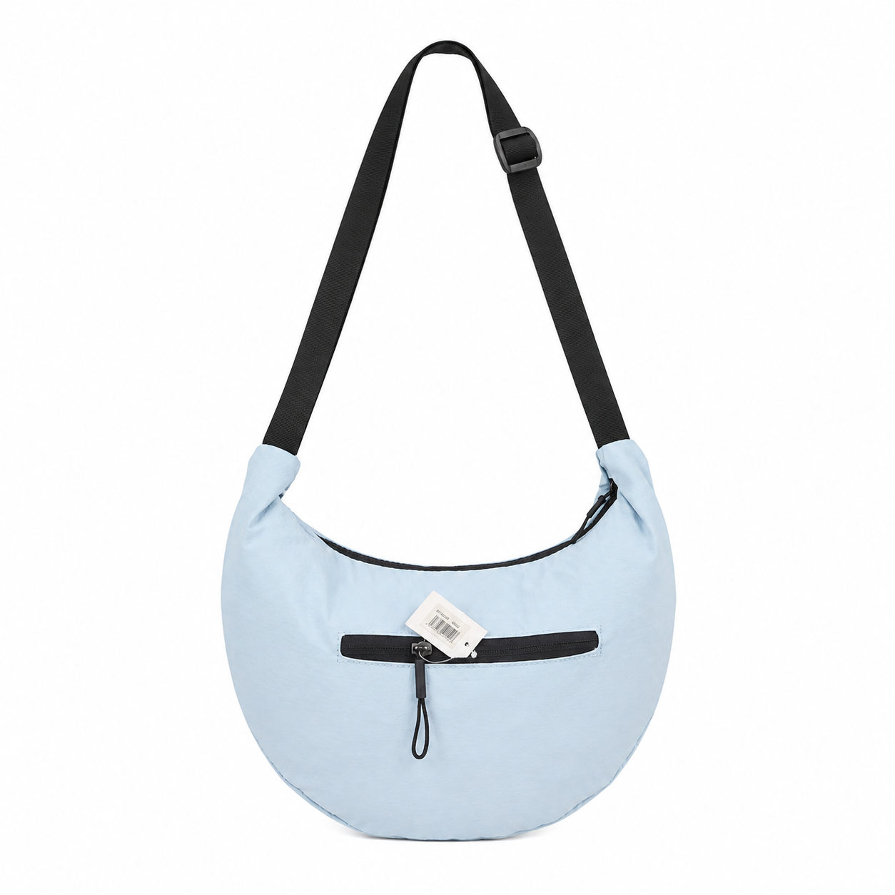 (image for) 2304 Ice Blue Adjustable Nylon Crescent Crossbody Bag